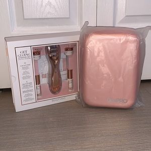 BEAUTYBIO Get Glowing Starter Set 8-Piece AM+PM Routine + PACK N' GLO Case